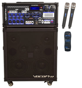 VOCOPRO CHAMPION-REC-9 200W 4-Channel Multi-Format Portable P.A. System with Digital Recorder