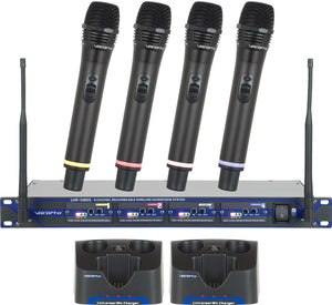 Vocopro UHF-5805 900MHz Pro Rechargeable 4-CH.UHF Wireless Microphone System